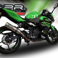 Scarico GPR compatibile con  Kawasaki Ninja 400 2023-2024, M3 Inox , Scarico omologato, silenziatore con db killer estraibile e raccordo specifico