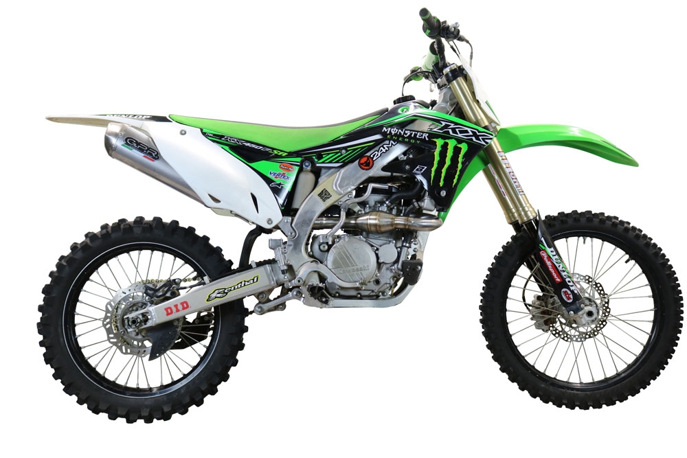 Scarico GPR compatibile con  Kawasaki Kx 450 F 2012-2015, Pentacross Inox, Scarico completo racing, fornito con db killer estraibile e collettore, non legale per uso stradale