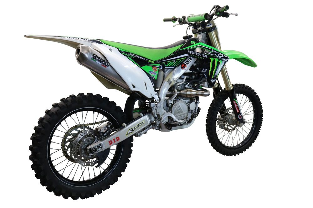 Scarico GPR compatibile con  Kawasaki Kx 450 F 2012-2015, Pentacross Inox, Scarico completo racing, fornito con db killer estraibile e collettore, non legale per uso stradale