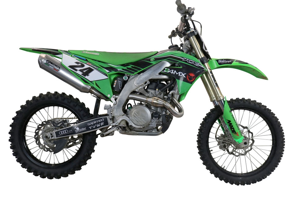 Scarico GPR compatibile con  Kawasaki Kx 450 F 2019-2020, Pentacross FULL Titanium, Scarico completo racing, fornito con db killer estraibile e collettore, non legale per uso stradale