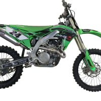 Scarico GPR compatibile con  Kawasaki Kx 450 F 2019-2020, Pentacross FULL Titanium, Scarico completo racing, fornito con db killer estraibile e collettore, non legale per uso stradale