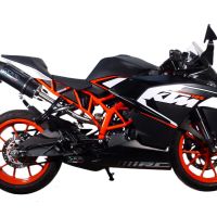 Scarico GPR compatibile con Ktm Rc 125 Versione Alta - High Level 2014-2016, Furore Poppy, Scarico omologato, silenziatore con db killer estraibile e raccordo specifico 