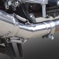 Scarico GPR compatibile con  Royal Enfield Continental GT 535  2014-2016, Satinox, Terminale di scarico omologato, fornito con db killer estraibile, catalizzatore e raccordo specifico