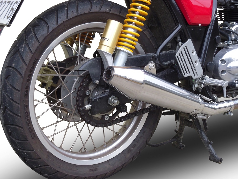 GPR exhaust compatible with  Royal Enfield Continental GT 535  2014-2016, Vintacone, Homologated legal slip-on exhaust including removable db killer, link pipe and catalyst 