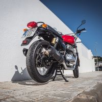 Scarico GPR compatibile con  Royal Enfield Interceptor 650 2019-2020, Furore Evo4 Nero, Coppia di terminali di scarico omologati, forniti con db killer removibile, catalizzatori e raccordi specifici