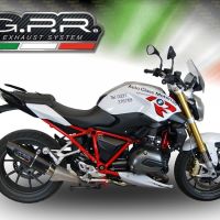 Scarico GPR compatibile con  Bmw R 1200 R Lc 2017-2019, Furore Evo4 Poppy, Scarico omologato, silenziatore con db killer estraibile e raccordo specifico