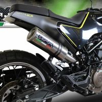 Scarico GPR compatibile con  Husqvarna Svartpilen 401 2018-2019, M3 Titanium Natural, Scarico semi-completo omologato,fornito con db killer estraibile,catalizzatore e collettore