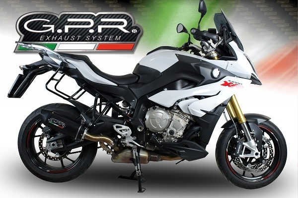 Scarico GPR compatibile con  Bmw S 1000 XR -M  2017-2019, Furore Evo4 Poppy, Scarico omologato, silenziatore con db killer estraibile e raccordo specifico