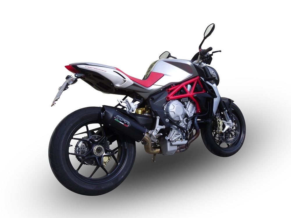 Scarico GPR compatibile con Mv Agusta F3 800 2017-2020, Furore Evo4 Poppy, Terminale di scarico omologato,fornito con db killer estraibile,catalizzatore e collettore 