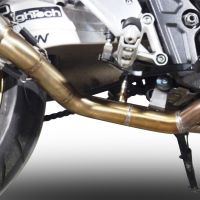 Scarico GPR compatibile con  Honda Cb 650 F 2017-2018, M3 Black Titanium, Scarico completo omologato,fornito con db killer estraibile,catalizzatore e collettore