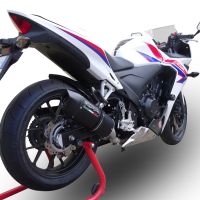 Scarico GPR compatibile con  Honda Cbr 500 R 2019-2022, Furore Nero, Scarico omologato, silenziatore con db killer estraibile e raccordo specifico