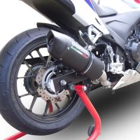 Scarico GPR compatibile con  Honda Cbr 500 R 2019-2022, Furore Nero, Scarico omologato, silenziatore con db killer estraibile e raccordo specifico