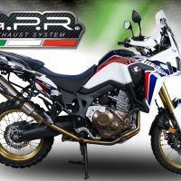 Scarico GPR compatibile con  Honda Crf 1000 L Africa Twin 2015-2017, Gpe Ann. titanium, Scarico omologato, silenziatore con db killer estraibile e raccordo specifico