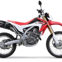 Scarico GPR compatibile con  Honda Crf 250 L  2013-2016, Furore Nero, Terminale di scarico omologato,fornito con db killer estraibile,catalizzatore e collettore