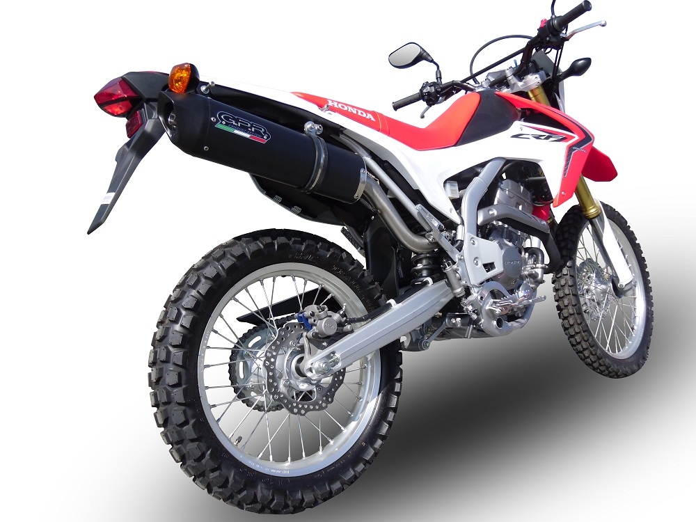 Scarico GPR compatibile con  Honda Crf 250 L  2013-2016, Furore Nero, Scarico completo omologato,fornito con db killer estraibile,catalizzatore e collettore