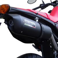 Scarico GPR compatibile con  Honda Crf 250 M 2013-2016, Furore Nero, Scarico omologato, silenziatore con db killer estraibile e raccordo specifico