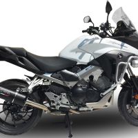 Scarico GPR compatibile con  Honda Crossrunner 800 Vfr 800 X 2015-2016, Furore Nero, Scarico omologato, silenziatore con db killer estraibile e raccordo specifico