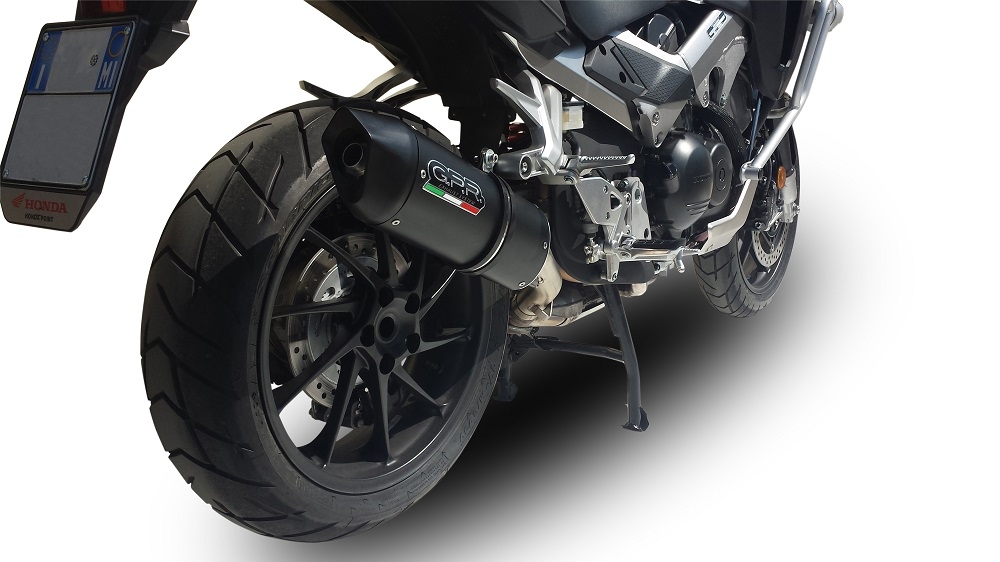 Scarico GPR compatibile con  Honda Crossrunner 800 Vfr 800 X 2015-2016, Furore Nero, Scarico omologato, silenziatore con db killer estraibile e raccordo specifico