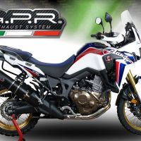 Scarico GPR compatibile con  Honda Crf 1000 L Africa Twin 2018-2020, Furore Evo4 Poppy, Scarico omologato, silenziatore con db killer estraibile e raccordo specifico