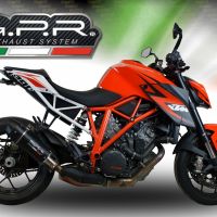 Scarico GPR compatibile con  Ktm Superduke 1290 R  2017-2019, Furore Evo4 Poppy, Scarico omologato, silenziatore con db killer estraibile e raccordo specifico