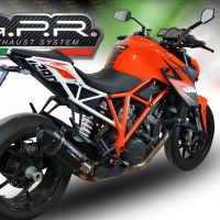 Scarico GPR compatibile con  Ktm Superduke 1290 R  2017-2019, Furore Evo4 Nero, Scarico omologato, silenziatore con db killer estraibile e raccordo specifico