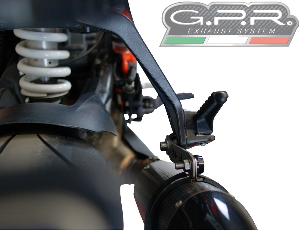 Scarico GPR compatibile con  Ktm Superduke 1290 R  2017-2019, Furore Evo4 Nero, Scarico omologato, silenziatore con db killer estraibile e raccordo specifico