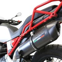 Scarico GPR compatibile con  Moto Guzzi V85 TT 2019-2020, Furore Nero, Terminale di scarico racing, con raccordo, senza omologazione