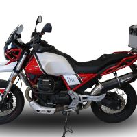 Scarico GPR compatibile con  Moto Guzzi V85 TT 2019-2020, Furore Evo4 Nero, Scarico omologato, silenziatore con db killer estraibile e raccordo specifico