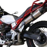 Scarico GPR compatibile con  Moto Guzzi V85 TT 2019-2020, Gpe Ann. titanium, Terminale di scarico racing, con raccordo, senza omologazione