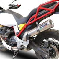 Scarico GPR compatibile con  Moto Guzzi V85 TT 2019-2020, M3 Titanium Natural, Terminale di scarico racing, con raccordo, senza omologazione