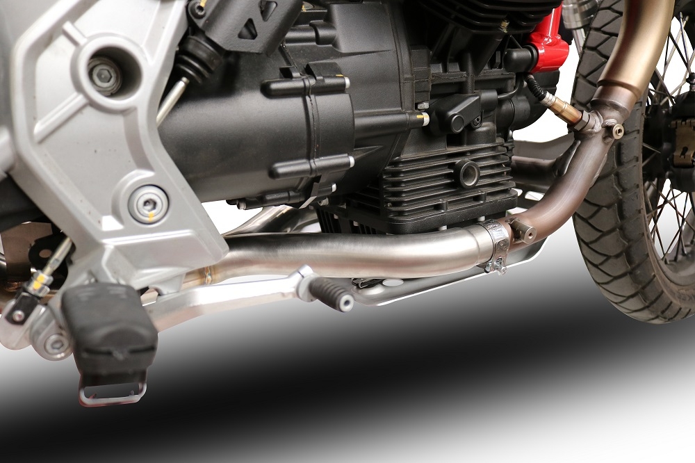 Scarico GPR compatibile con  Moto Guzzi V85 TT 2019-2020, Decatalizzatore, Collettore decatalizzore, applicazione racing