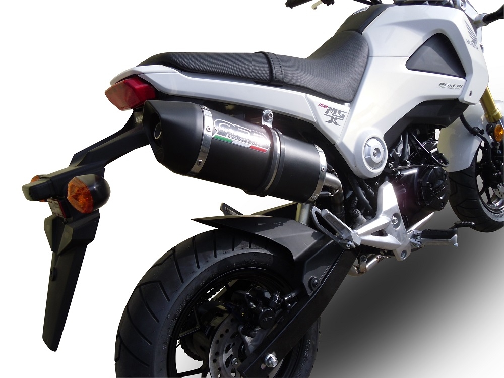 Scarico GPR compatibile con  Honda Msx - Grom 125  2018-2020, Furore Poppy, Scarico omologato, silenziatore con db killer estraibile e raccordo specifico