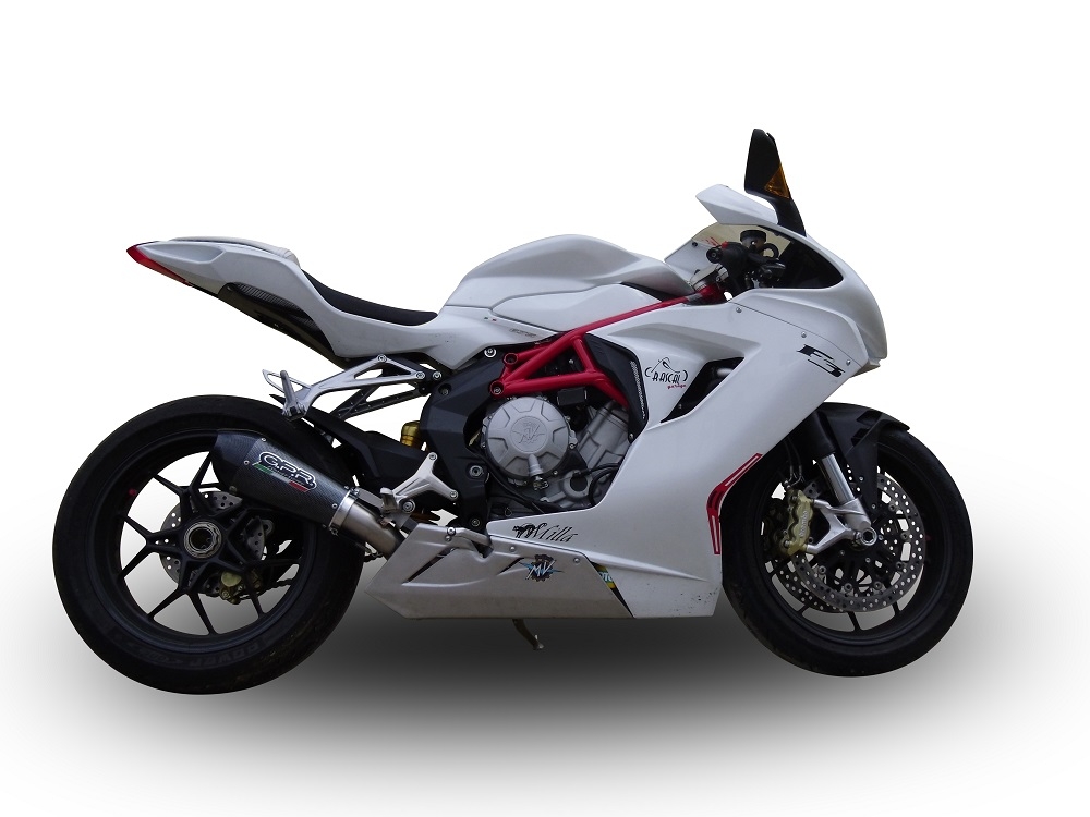 Scarico GPR compatibile con  Mv Agusta F3 675 2017-2020, GP Evo4 Poppy, Terminale di scarico omologato,fornito con db killer estraibile,catalizzatore e collettore