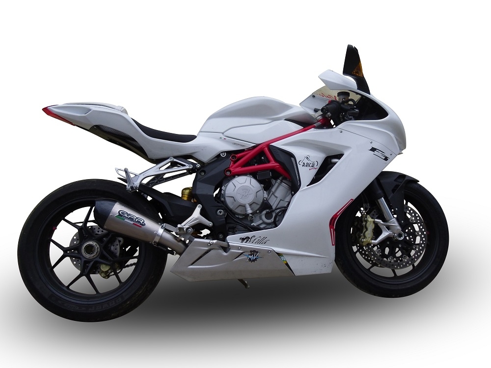 Scarico GPR compatibile con  Mv Agusta F3 675 2012-2016, Gpe Ann. titanium, Terminale di scarico omologato, fornito con db killer estraibile, catalizzatore e raccordo specifico