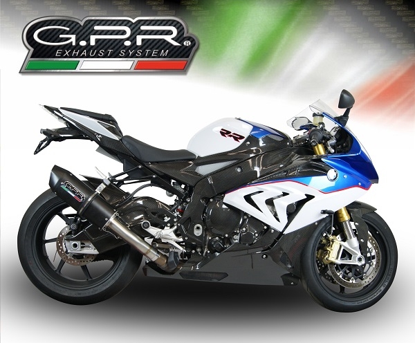 Scarico GPR compatibile con  Bmw S 1000 RR -M  2015-2016, Furore Poppy, Scarico omologato, silenziatore con db killer estraibile e raccordo specifico