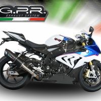 Scarico GPR compatibile con  Bmw S 1000 RR -M  2015-2016, Furore Poppy, Scarico omologato, silenziatore con db killer estraibile e raccordo specifico