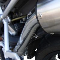Scarico GPR compatibile con  Moto Guzzi Stelvio 1200 8V  2011-2017, Satinox , Scarico omologato, silenziatore con db killer estraibile e raccordo specifico