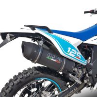 Scarico GPR compatibile con  UM Motorcycles Dsr Adventure TT 125  2018-2020, Furore Evo4 Nero, Terminale di scarico omologato, fornito con db killer estraibile, catalizzatore e raccordo specifico