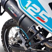 Scarico GPR compatibile con  UM Motorcycles Dsr SM - EX 125 2018-2020, Furore Evo4 Nero, Terminale di scarico omologato, fornito con db killer estraibile, catalizzatore e raccordo specifico