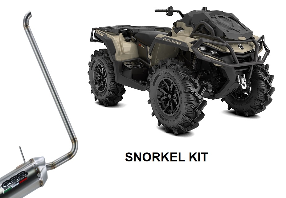 Scarico GPR compatibile con  Can Am Outlander 650 2013-2023, Snorkel kit, Kit prolunga Snorkel per terminale GPR Pentacross