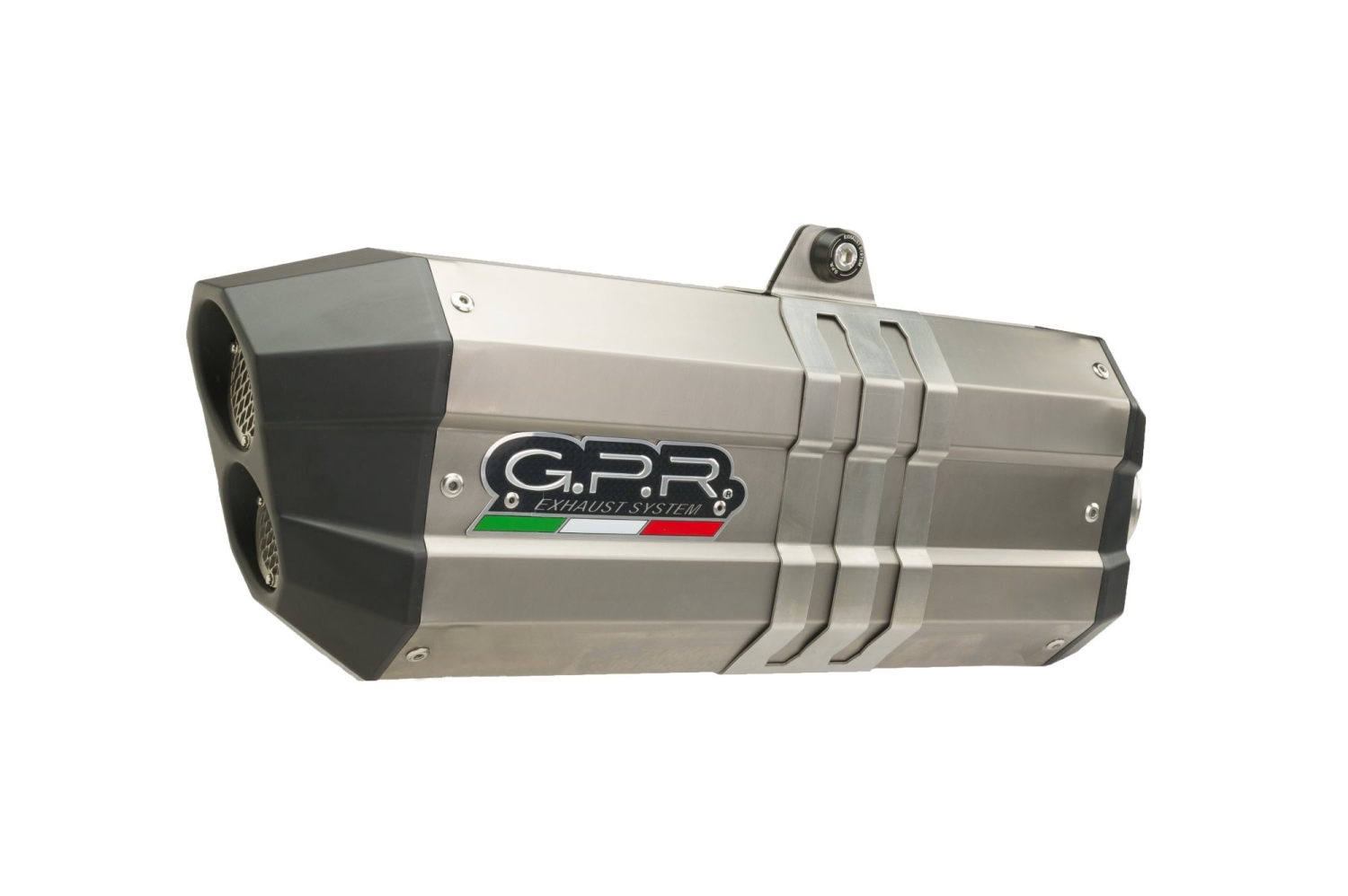 Scarico GPR compatibile con  Bmw R 1250 R -Rs 2019-2020, Sonic Titanium, Scarico omologato, silenziatore con db killer estraibile e raccordo specifico