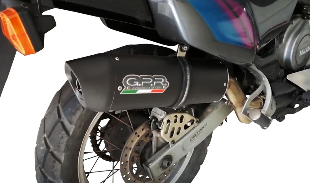 Scarico GPR compatibile con  Yamaha Xtz 750 Supertenere 1989-1997, Furore Poppy, Scarico omologato, silenziatore con db killer estraibile e raccordo specifico