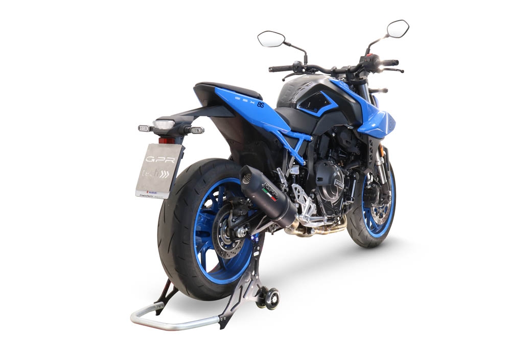 Scarico GPR compatibile con  Suzuki Gsx-8S 2022-2024, Furore Evo4 Nero, Scarico completo omologato,fornito con db killer estraibile,catalizzatore e collettore