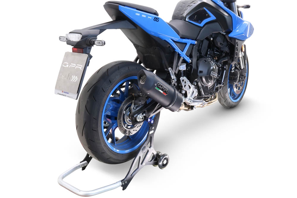 Scarico GPR compatibile con  Suzuki Gsx-8S 2022-2024, Furore Evo4 Nero, Scarico completo omologato,fornito con db killer estraibile,catalizzatore e collettore