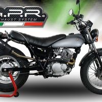 Scarico GPR compatibile con  Suzuki Rv 125 Van Van 2003-2017, Gpe Ann. Poppy, Terminale di scarico omologato, fornito con db killer estraibile, catalizzatore e raccordo specifico