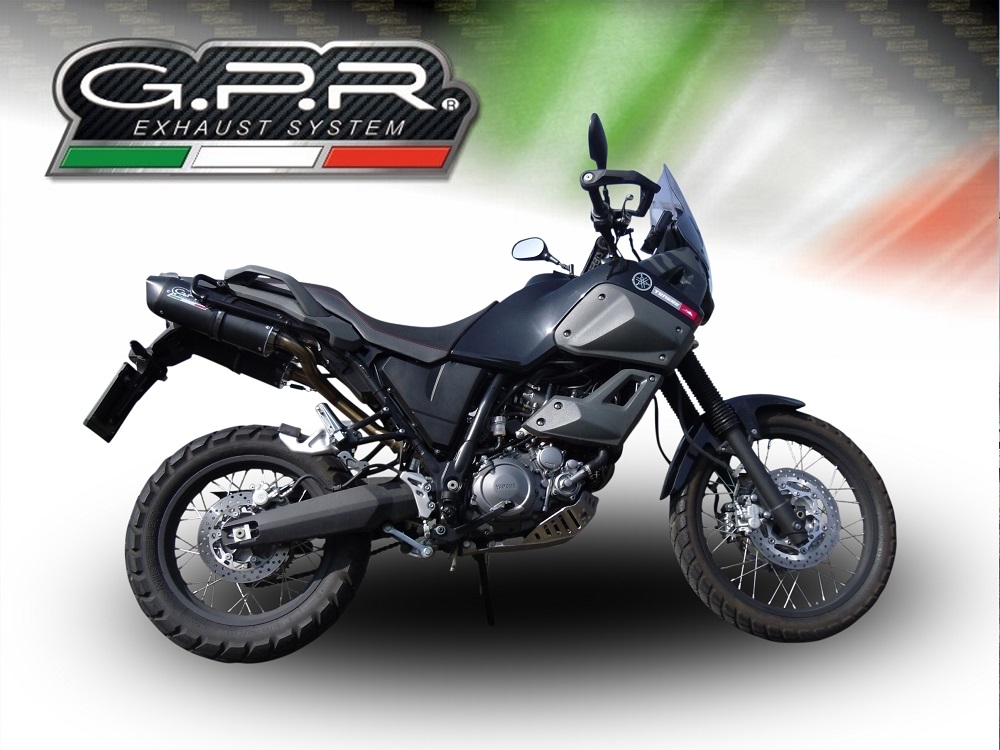 Scarico GPR compatibile con  Yamaha Xt 660 Z Teneré 2008-2016, Furore Poppy, Coppia di terminali di scarico omologati, forniti con db killer removibili e raccordi specifici