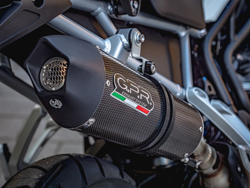 Scarico GPR compatibile con  Triumph Tiger 900 2020-2023, GP Evo4 Poppy, Scarico omologato, silenziatore con db killer estraibile e raccordo specifico