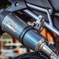 Scarico GPR compatibile con  Triumph Tiger 900 2020-2023, GP Evo4 Poppy, Scarico omologato, silenziatore con db killer estraibile e raccordo specifico