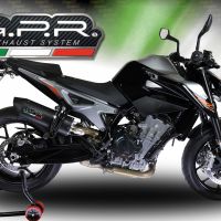 Scarico GPR compatibile con Ktm Duke 790 2017-2020, Furore Evo4 Poppy, Scarico omologato, silenziatore con db killer estraibile e raccordo specifico 