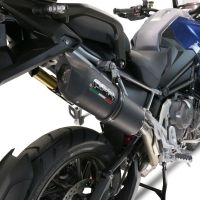 Scarico GPR compatibile con  Triumph Tiger 1200 Gt - Rally 2022-2024, Furore Evo4 Nero, Scarico omologato, silenziatore con db killer estraibile e raccordo specifico